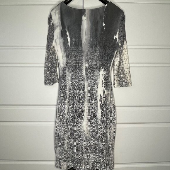 Kapalua Abstract Black & Cream Patterned Dress – Size Small / Medium - Picture 5 of 11
